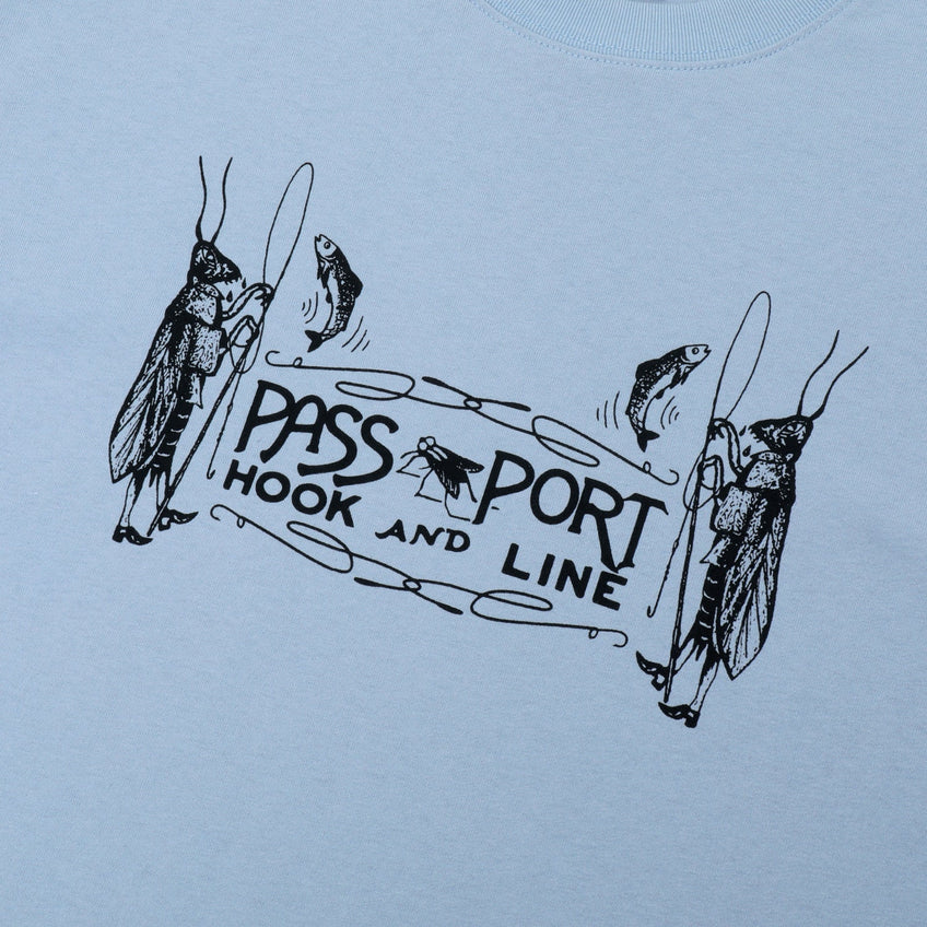 Passport Hook and Line Tee Stonewash Blue Small