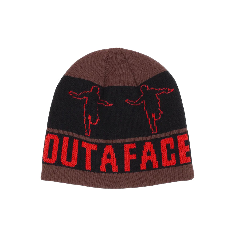 Hockey Eyes Without a Face Beanie Brown