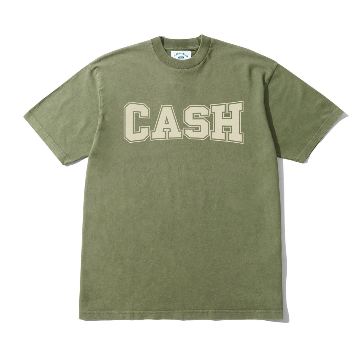 Cash Only Campus Tee Washed Olive Large