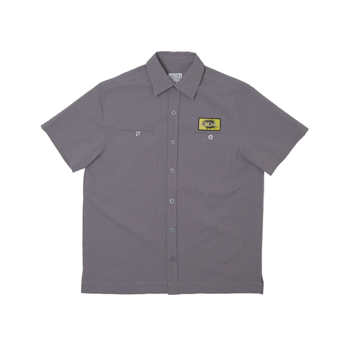 Hoddle Seer Sucker Shirt Grey Medium