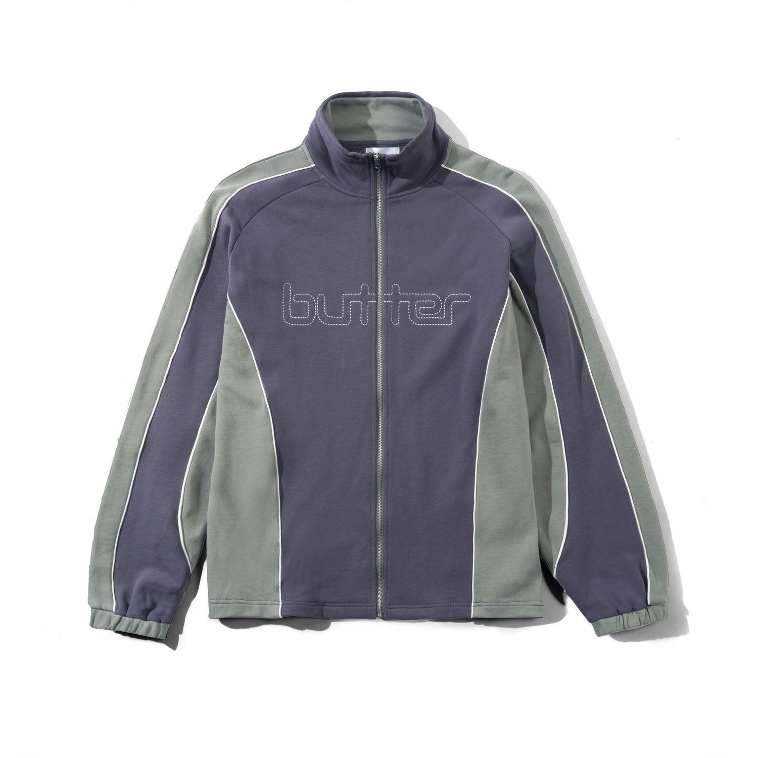 Butter Outline Zip-Thru Top Slate/Cool Grey Large