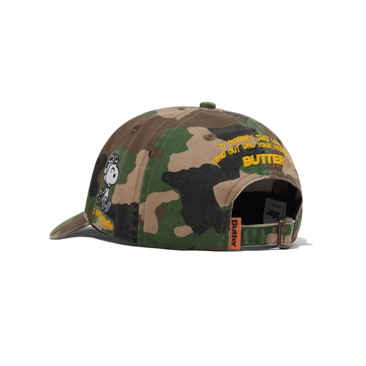 Butter Goods Peanuts Rats 6 Panel Cap Washed Camo