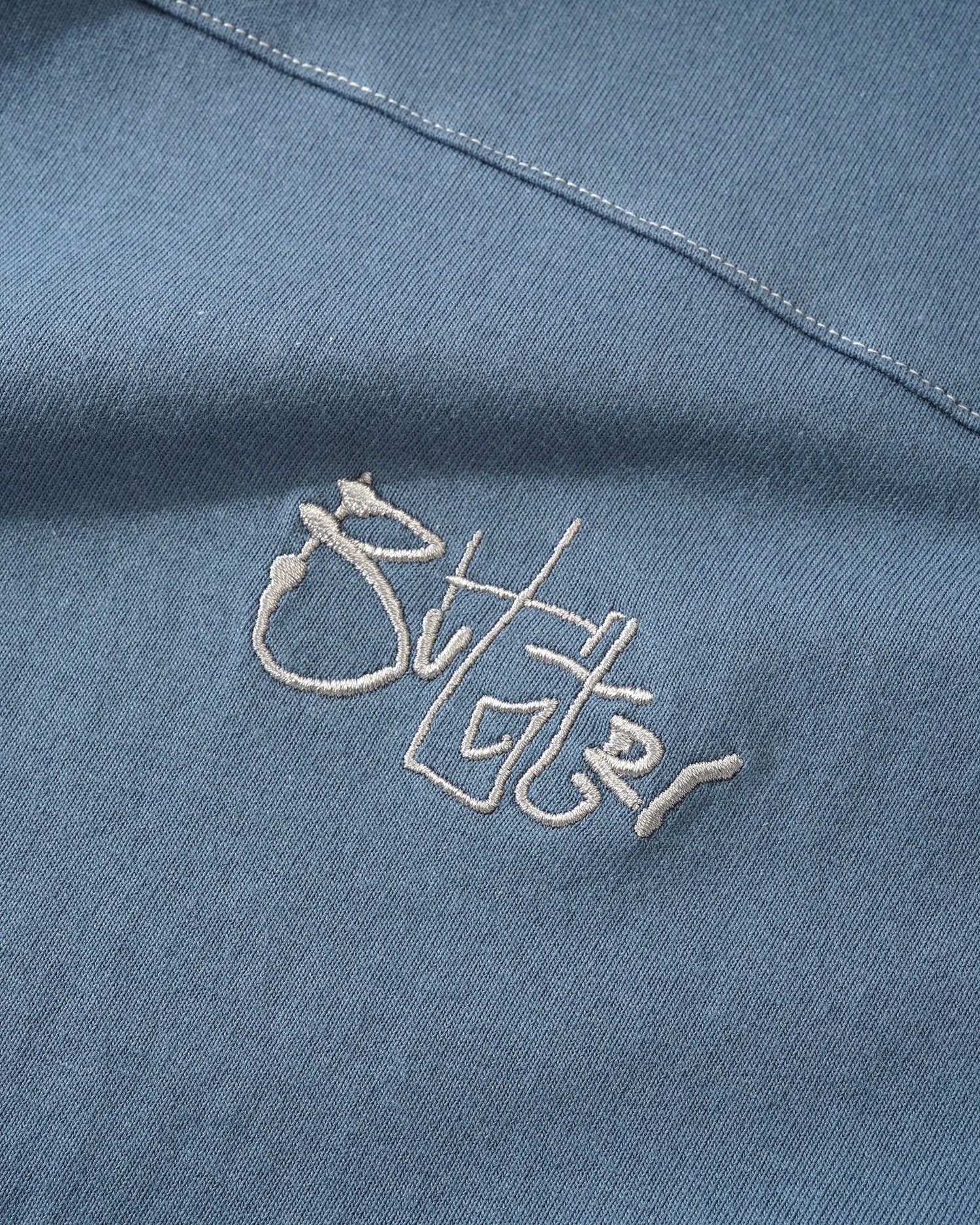 Butter Scribble Football Tee Steel Blue/Grey XL