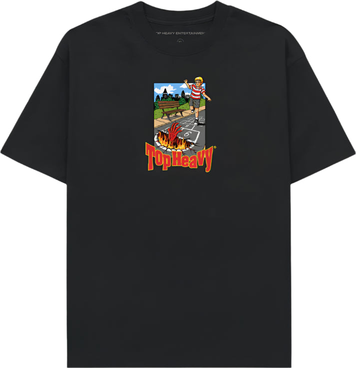 Top Heavy Hopscotch Tee Black Medium