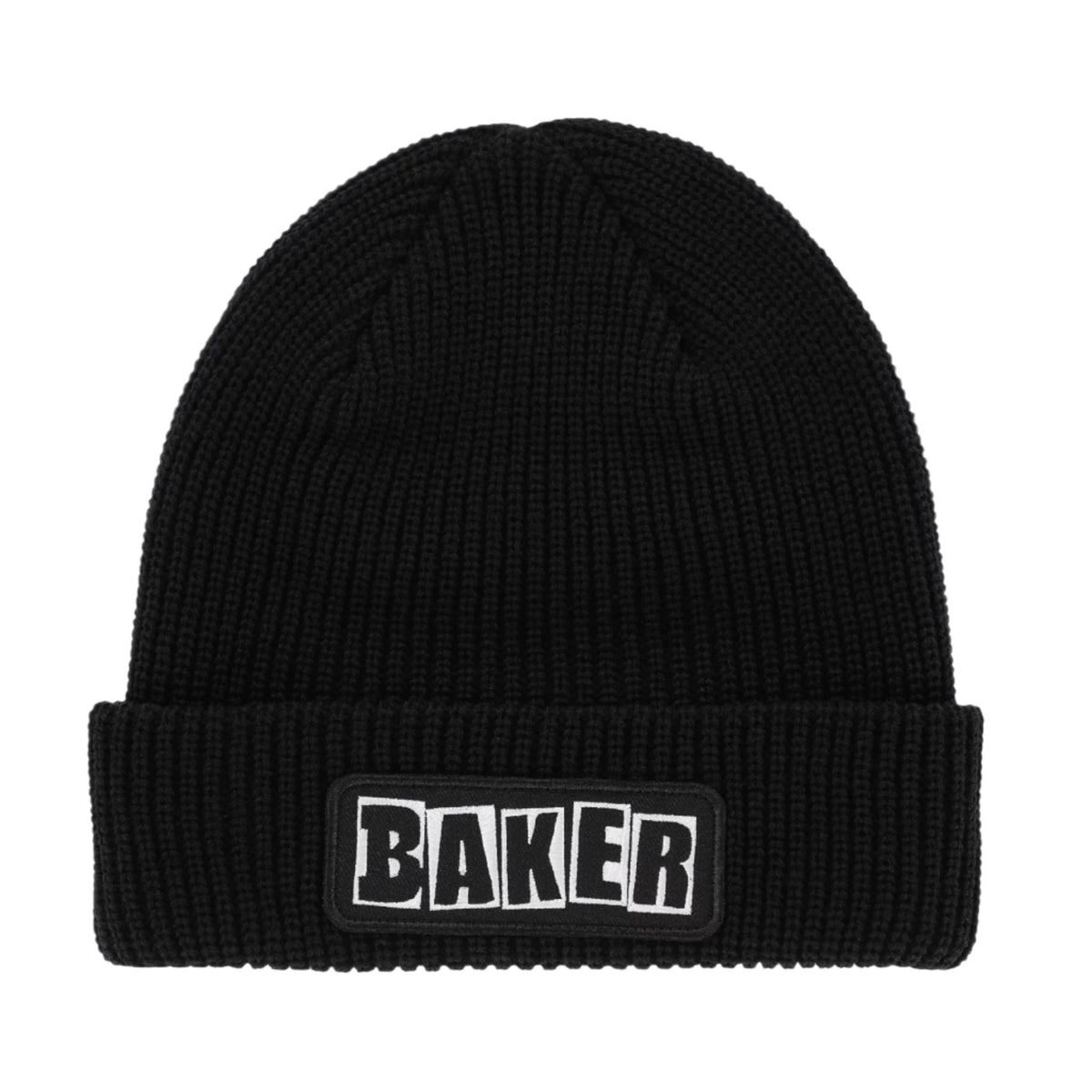 Braker Brand Logo Black Patch Beanie
