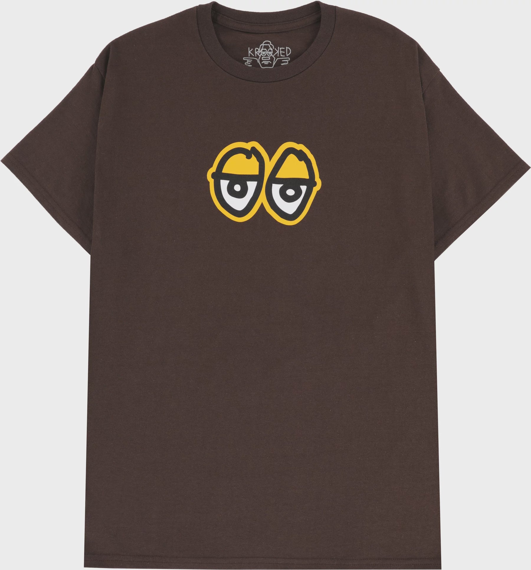 Krooked Eyes Tee Chocolate/Gold Medium