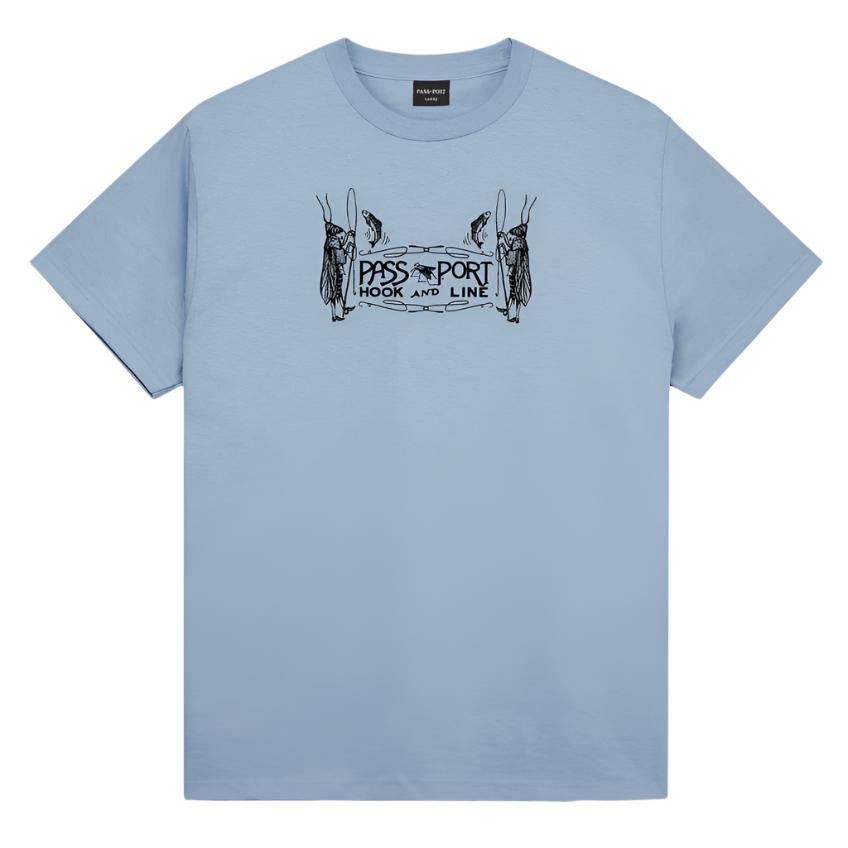 Passport Hook and Line Tee Stonewash Blue Small