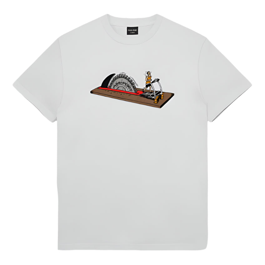 Passport Keep Running Tee White Medium