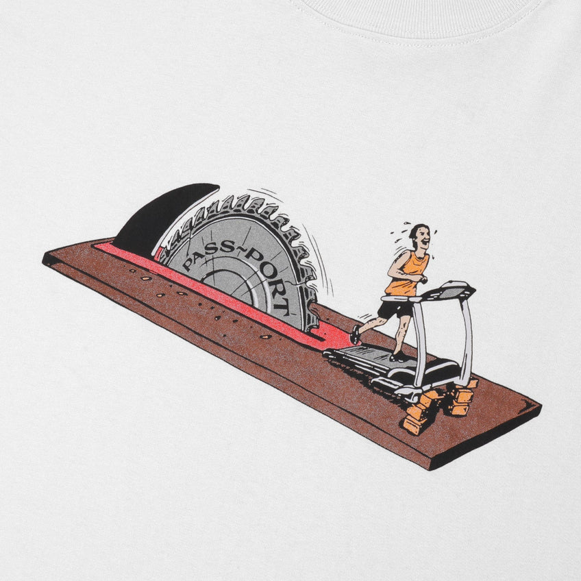 Passport Keep Running Tee White Medium
