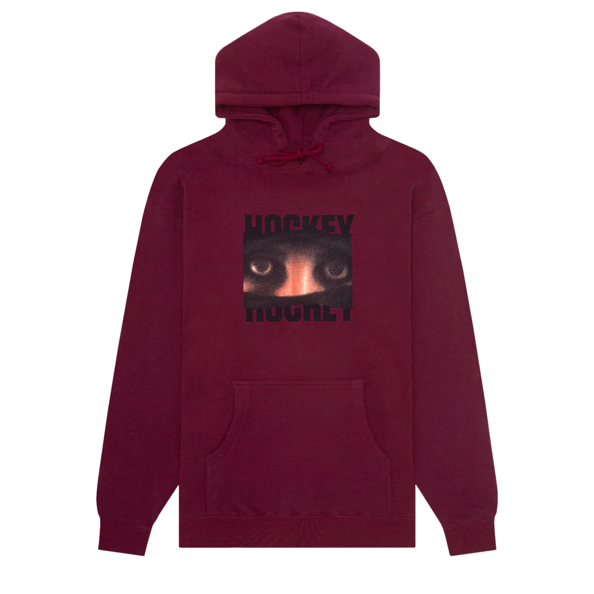Hockey Crushed Hoodie Maroon Large