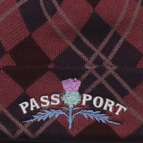 Passport Thistle Beanie Red Tartan