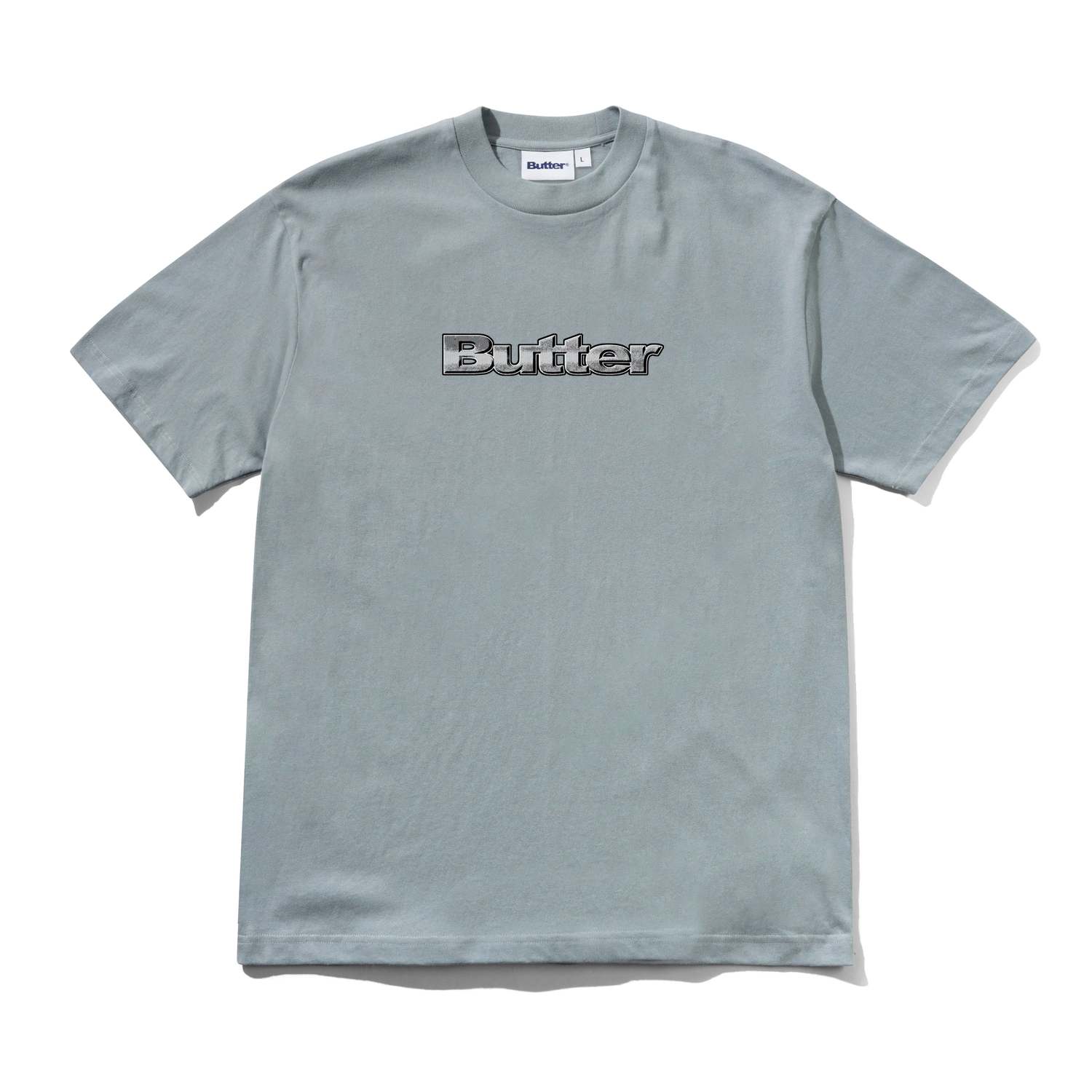 Butter Alloy Logo Tee Dull Ocean Small