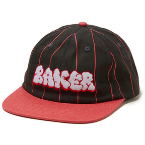 Baker Bubble Pin Black/Red Snapback Hat