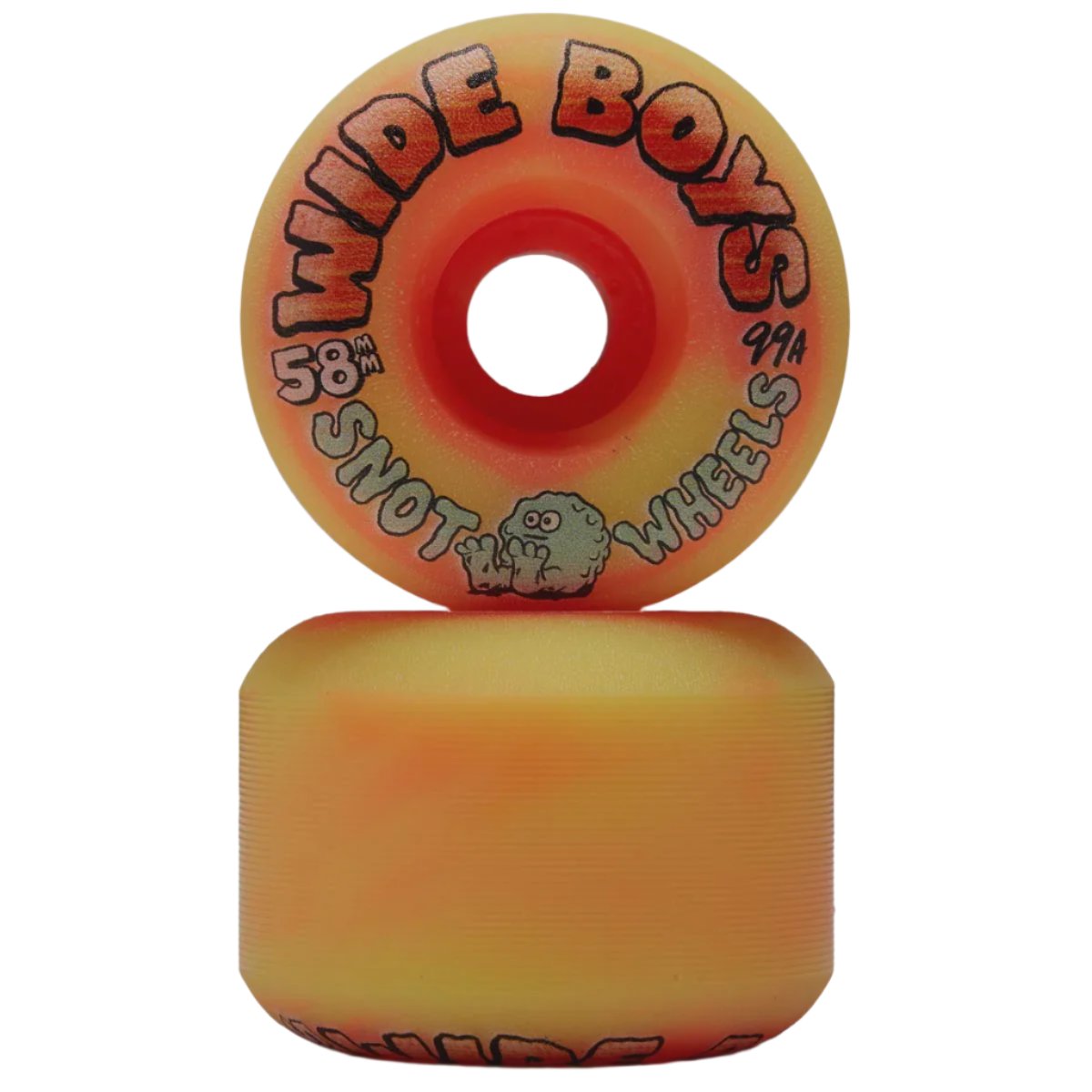 Snot Wide Boys Wheels 58mm 99A Swirl Yellow/Orange