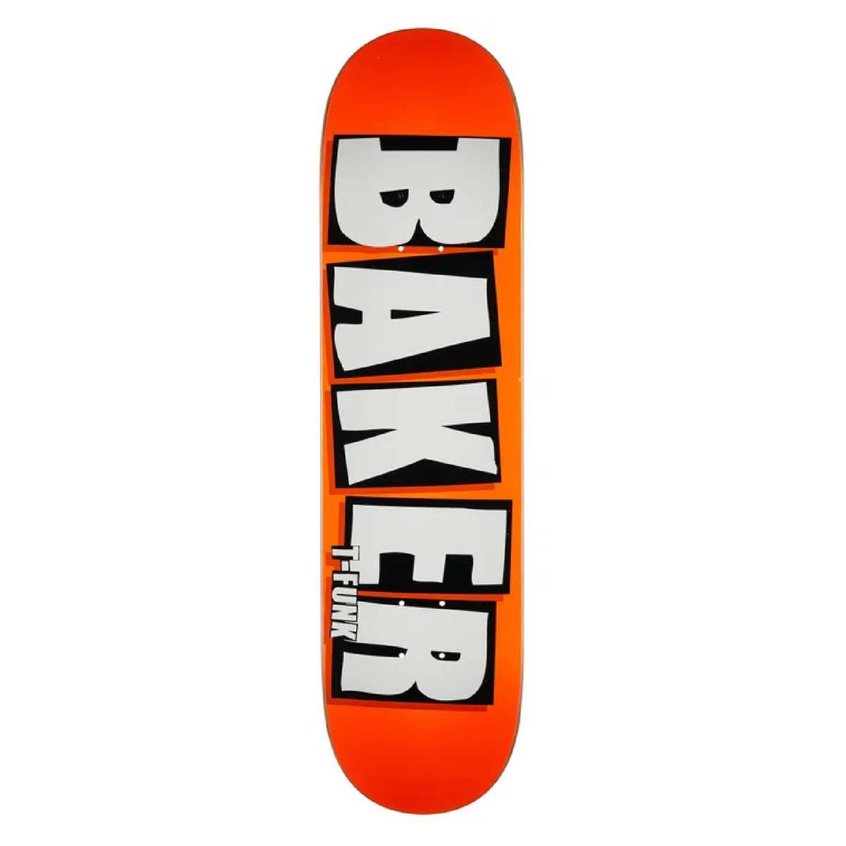 Baker TF Brand Name Neon Orange Deck B2 8.25