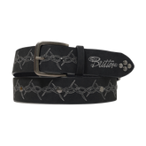 Butter Barbed Wire Studded Belt Black