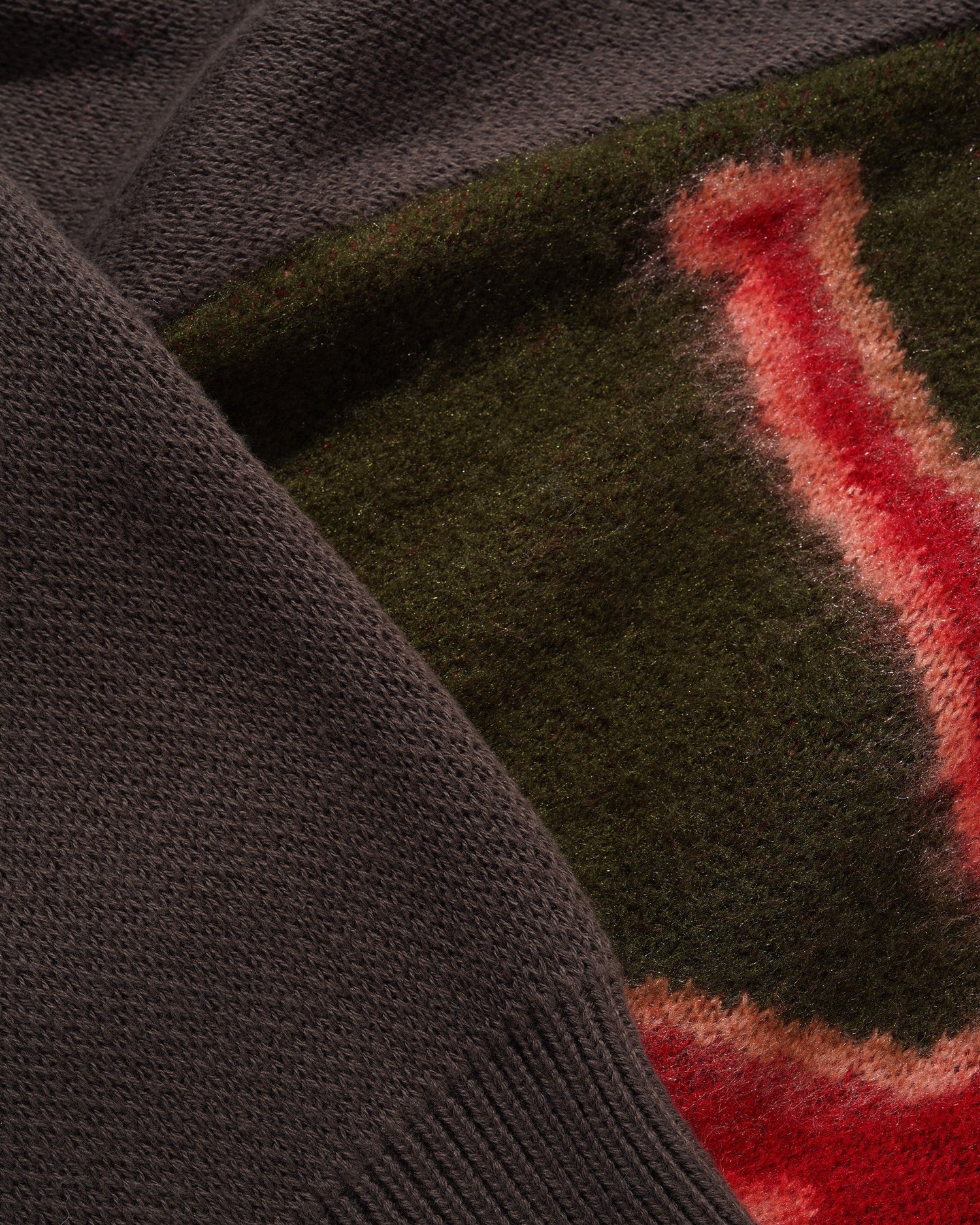 Butter Beetle Zip Thru Knit Sweater Olive Large