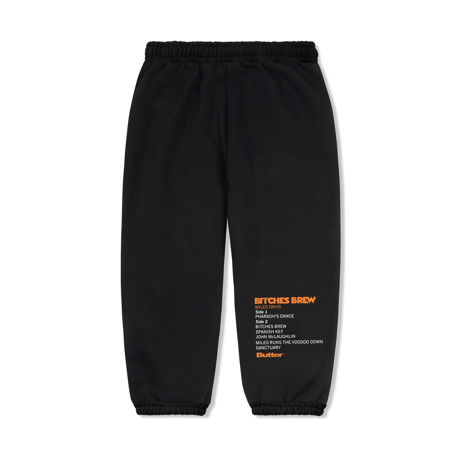 Butter Goods Miles Bitches Brew Sweatpants Black Large
