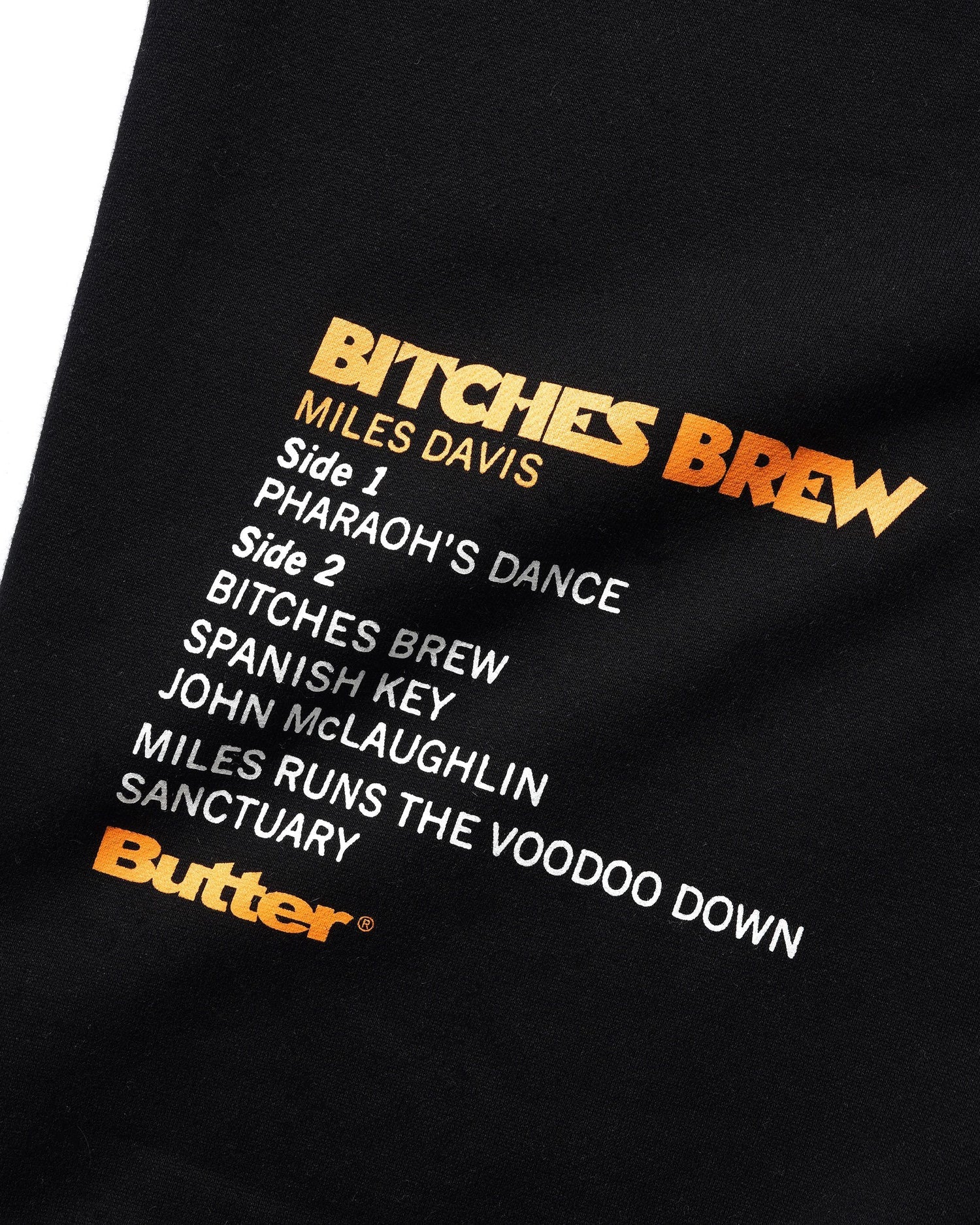 Butter Goods Miles Bitches Brew Sweatpants Black Large