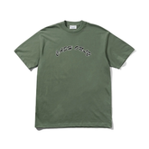 Green t-shirt with 'CASH ON' text on a white background