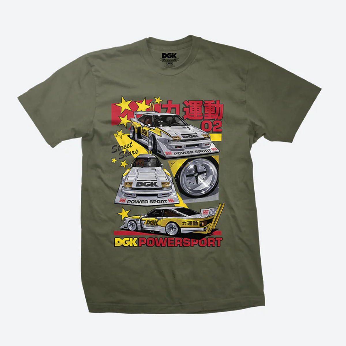 DGK Powersport Tee Military Green Small