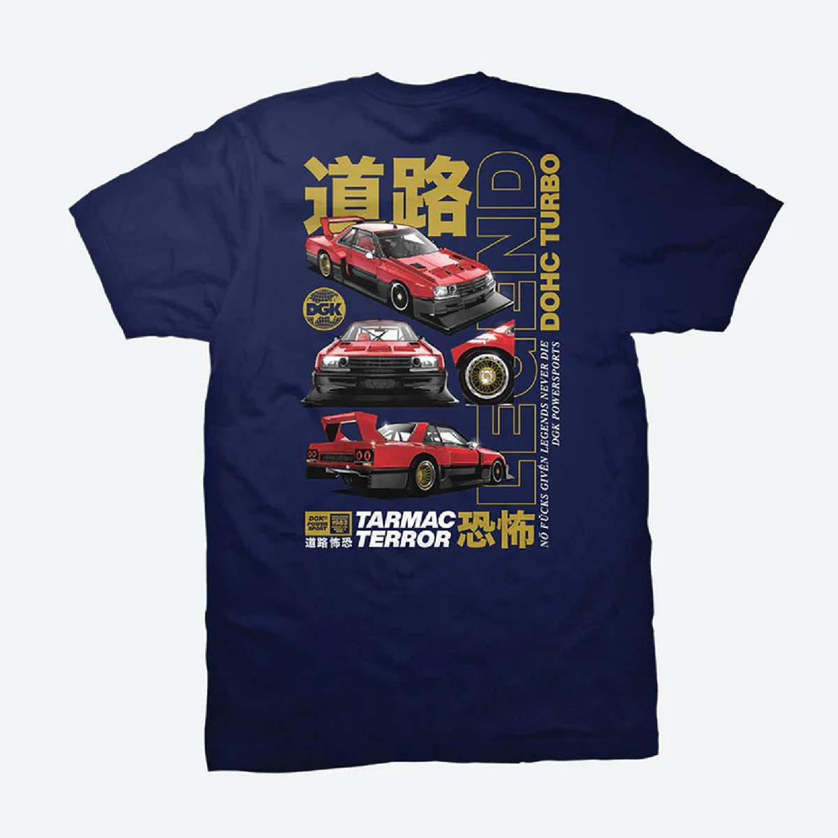 DGK Tarmac Terror Tee Navy Small