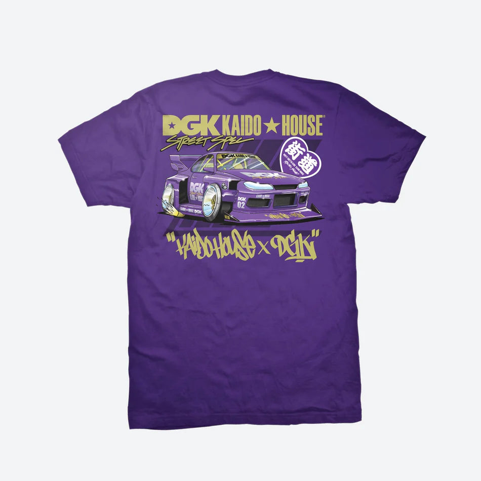 DGK x Kaido House Roulette Racer Tee Purple Large
