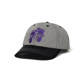 Butter Footprints 6 Panel Cap Cool Grey