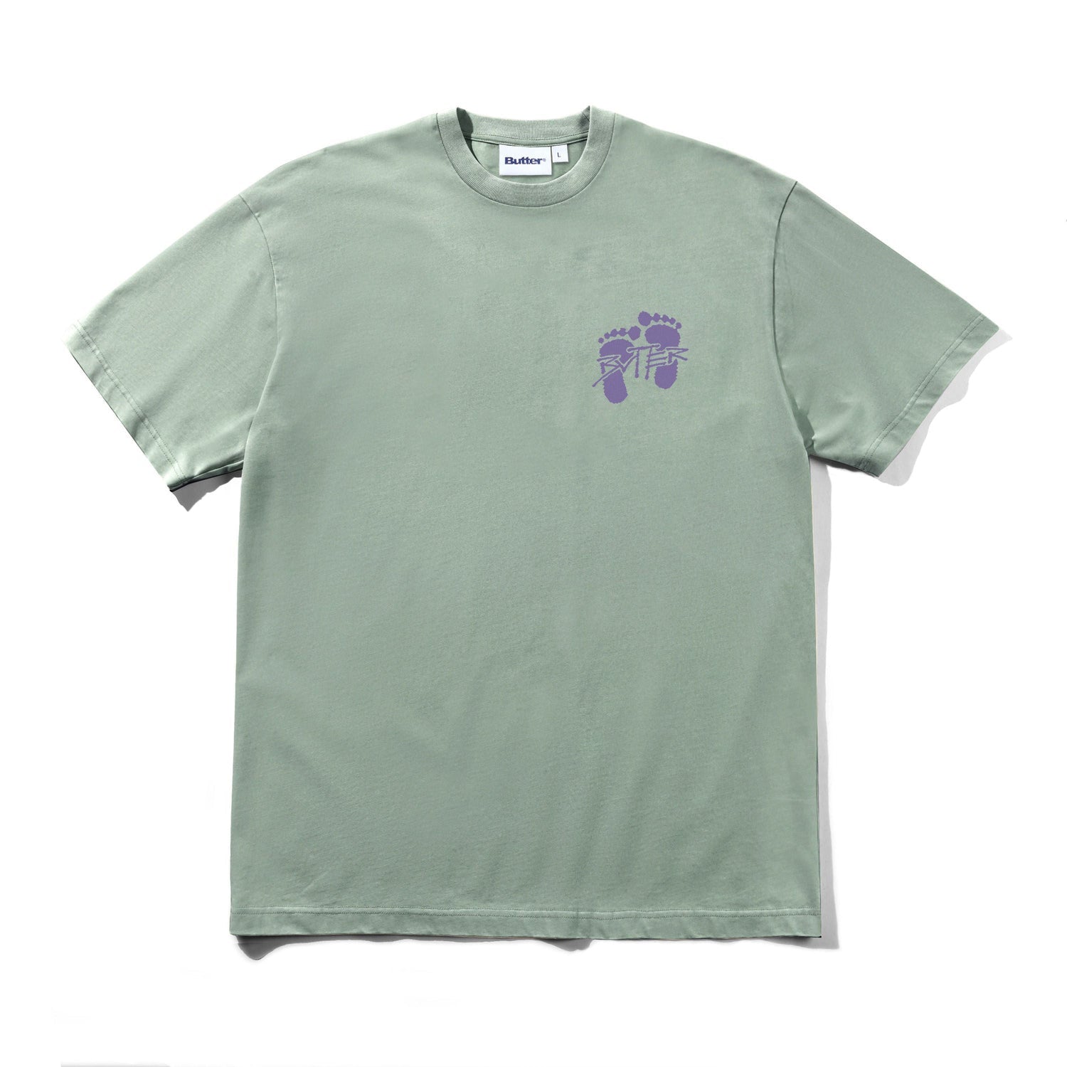 Butter Footprints Tee Dull Mint Medium