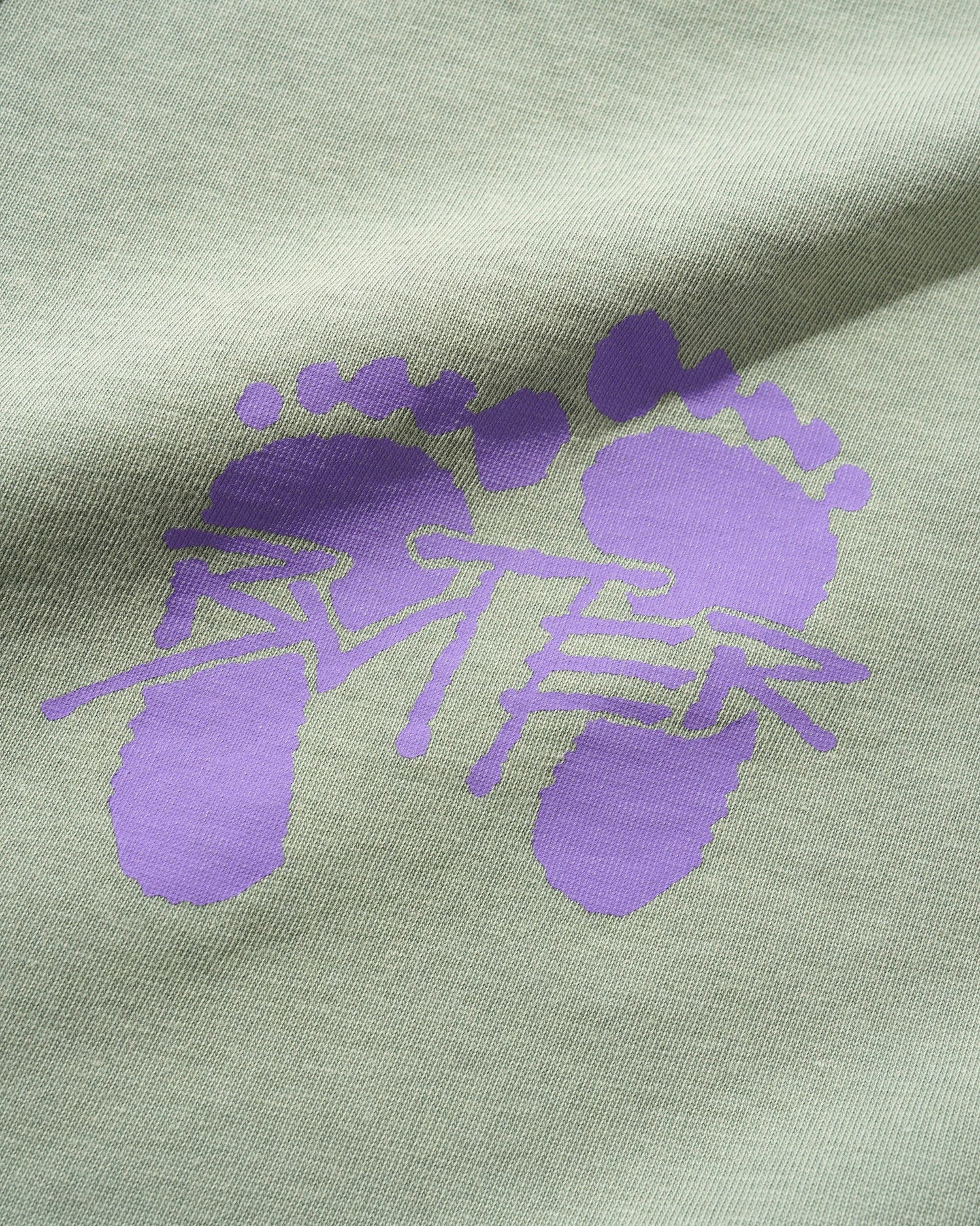 Butter Footprints Tee Dull Mint Medium