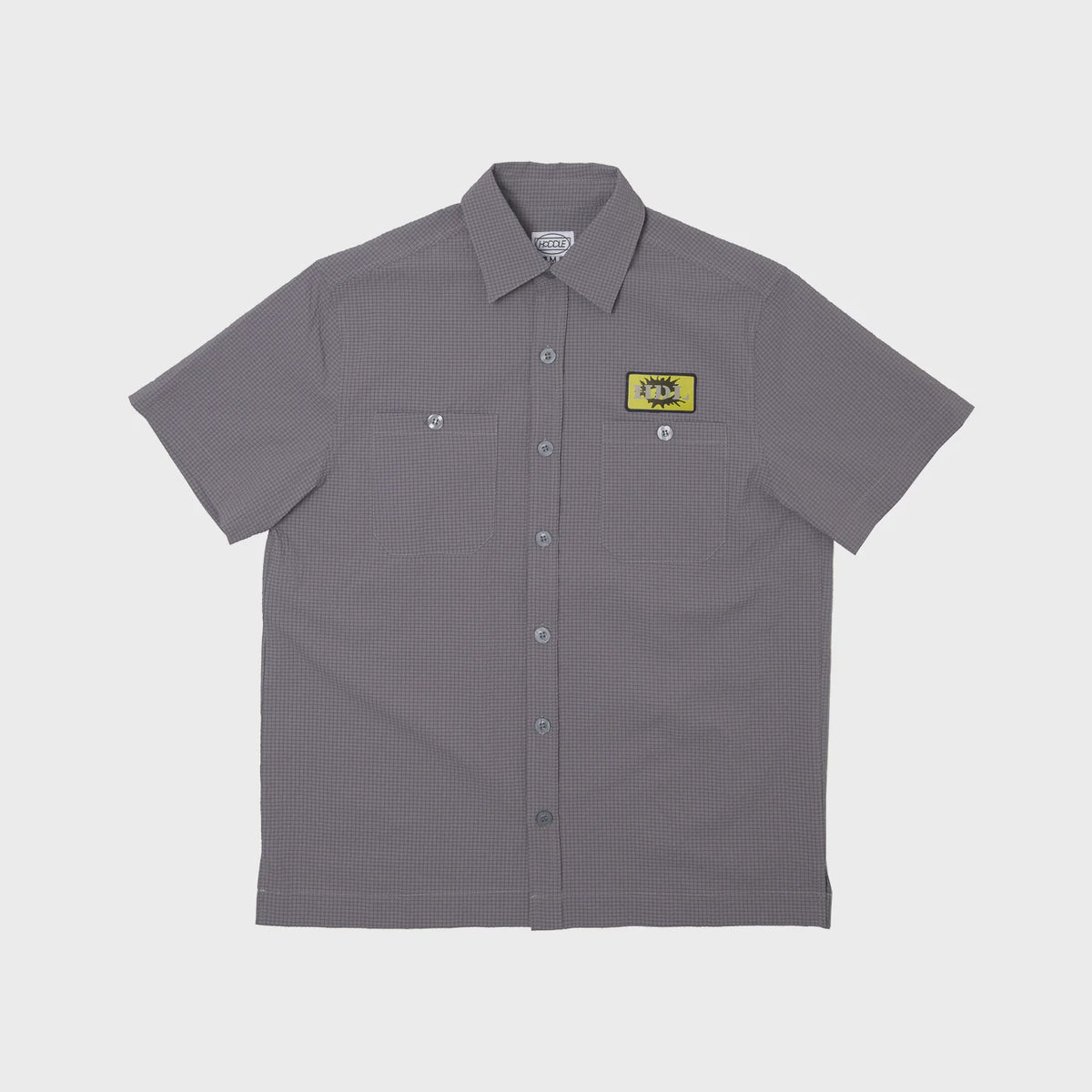 Hoddle Seer Sucker Shirt Grey Medium