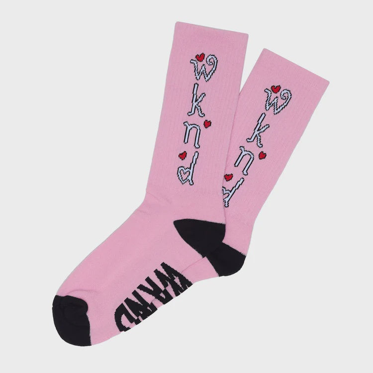 WKND Heart Socks Pink