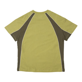 Green and brown t-shirt on a white background