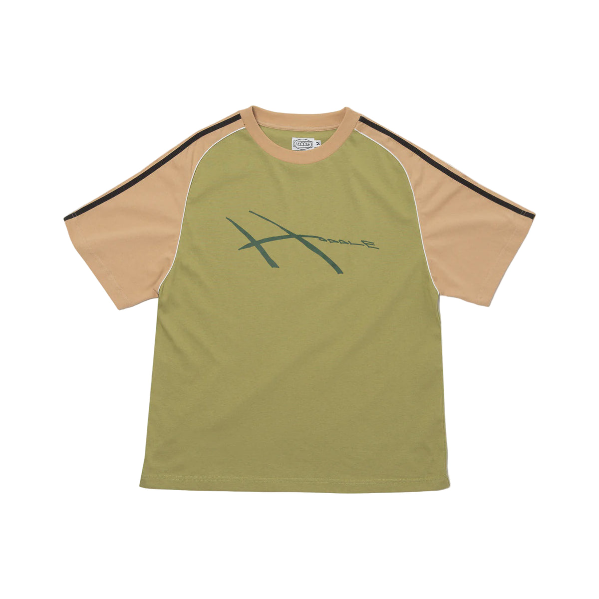 Hoddle Warped Jersey Tee Khaki XXL