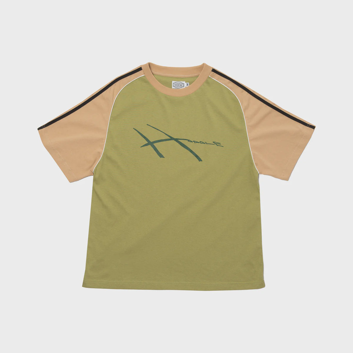 Hoddle Warped Jersey Tee Khaki