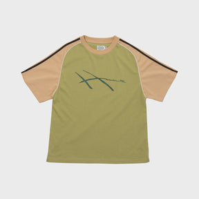 Hoddle Warped Jersey Tee Khaki