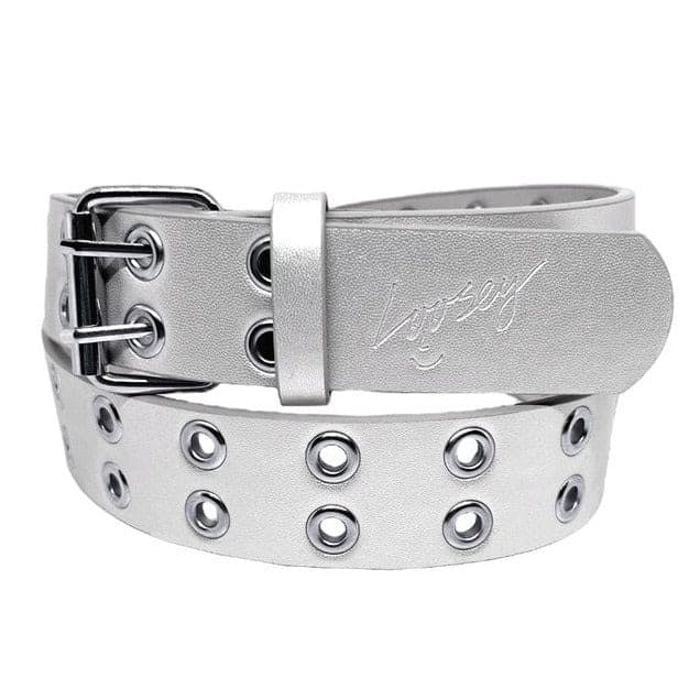 Loosey Grommet Hole Belt Silver