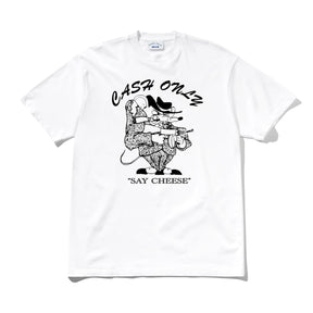 Cash Only Mobster Tee White Large