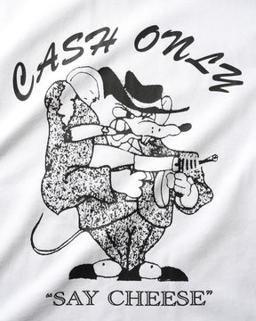 Cash Only Mobster Tee White Large