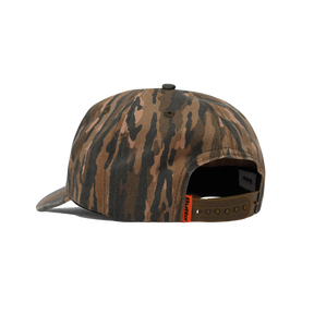 Camouflage-patterned cap on a white background