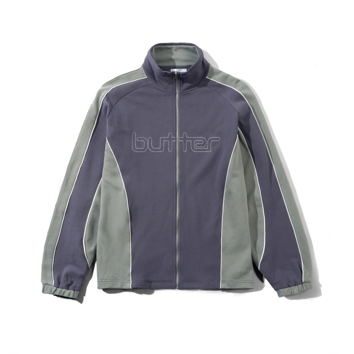 Butter Outline Zip-Thru Top Slate/Cool Grey Large