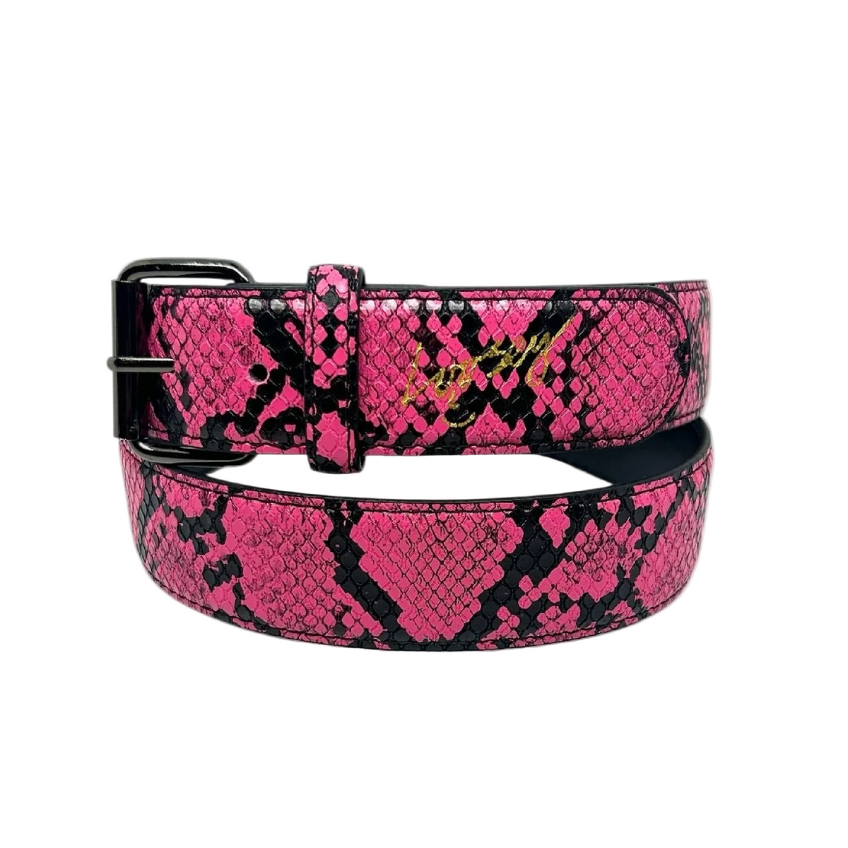 Loosey Pink Snake Skin Belt