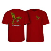 Powell Dragons Logo Garnet Tee Medium