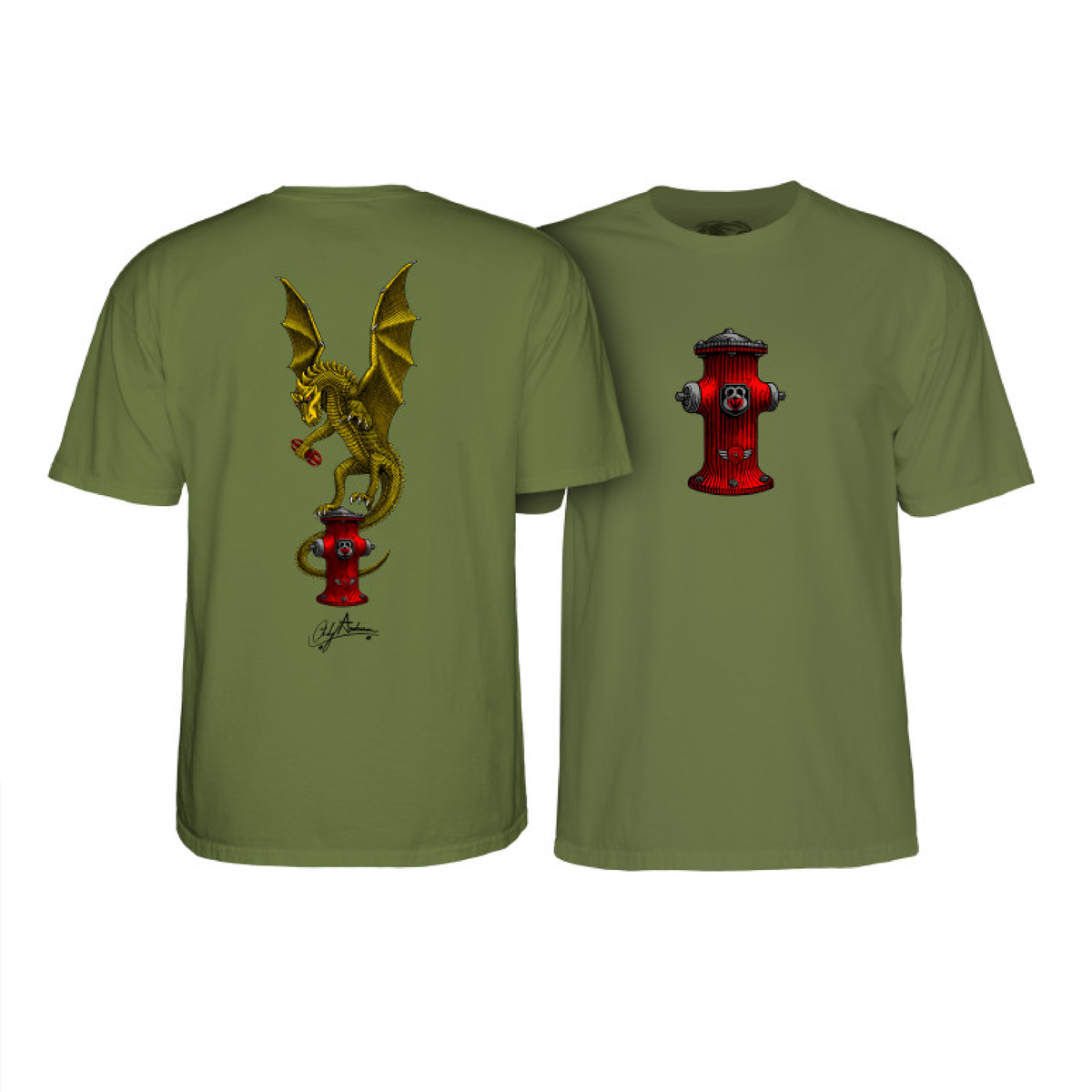 Powell Andy Anderson Vajra Tee Military Green Large
