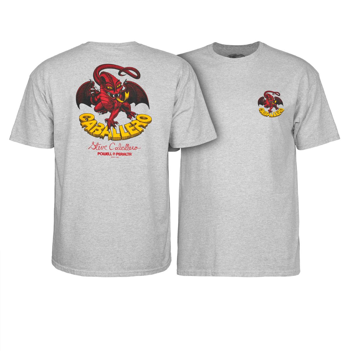 Powell Cab Dragon II Tee Sport Gray Medium