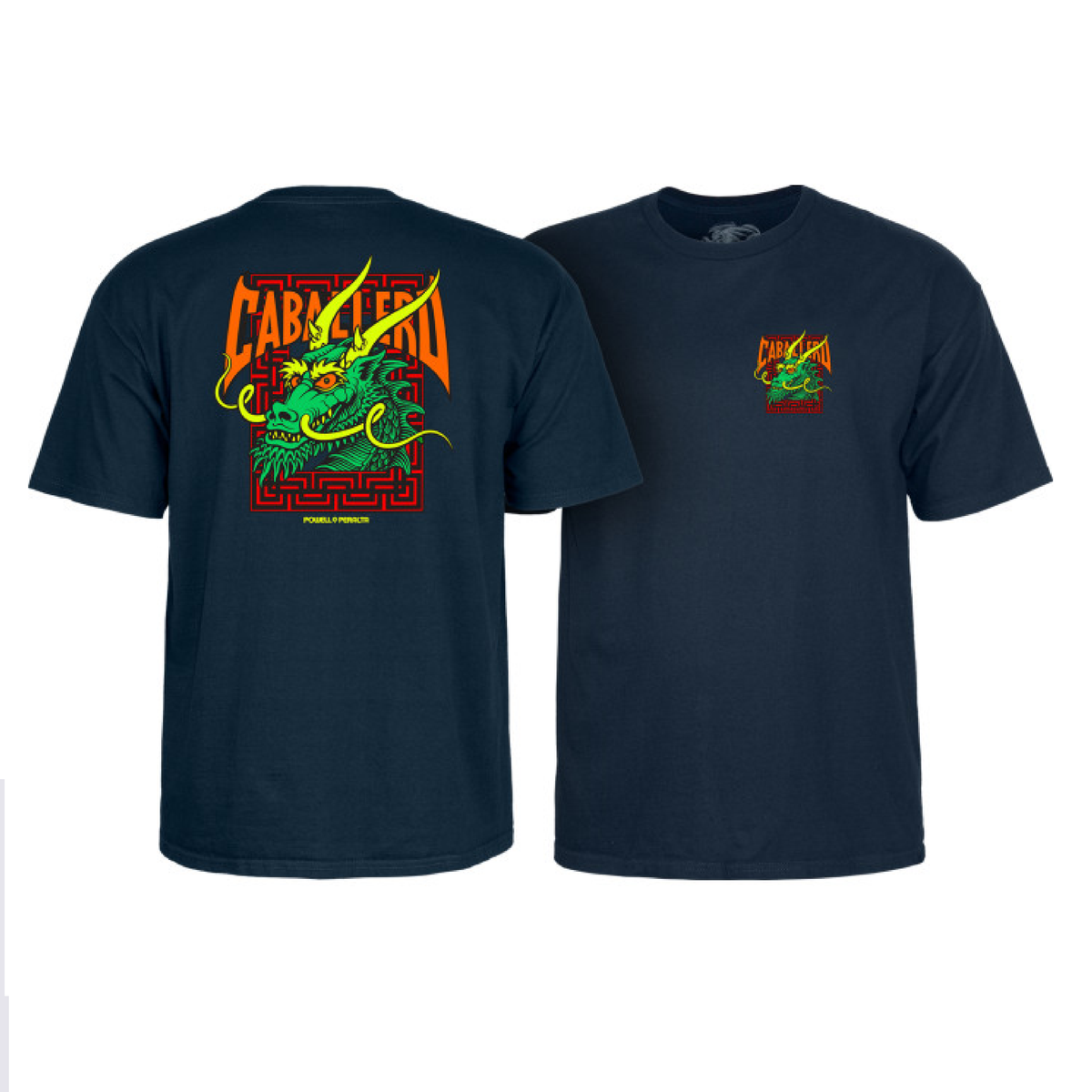 Powell Caballero Street Dragon Tee Navy Medium