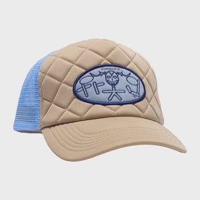 Skoom Logo Trucker Hat Brown/Blue