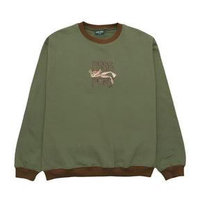 Passport Frog Lure Organic Fleece Sweater Dark Olive Small