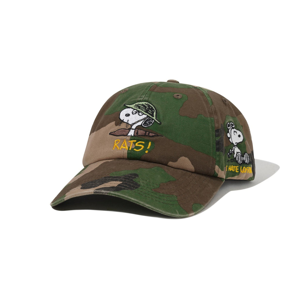 Butter Goods Peanuts Rats 6 Panel Cap Washed Camo