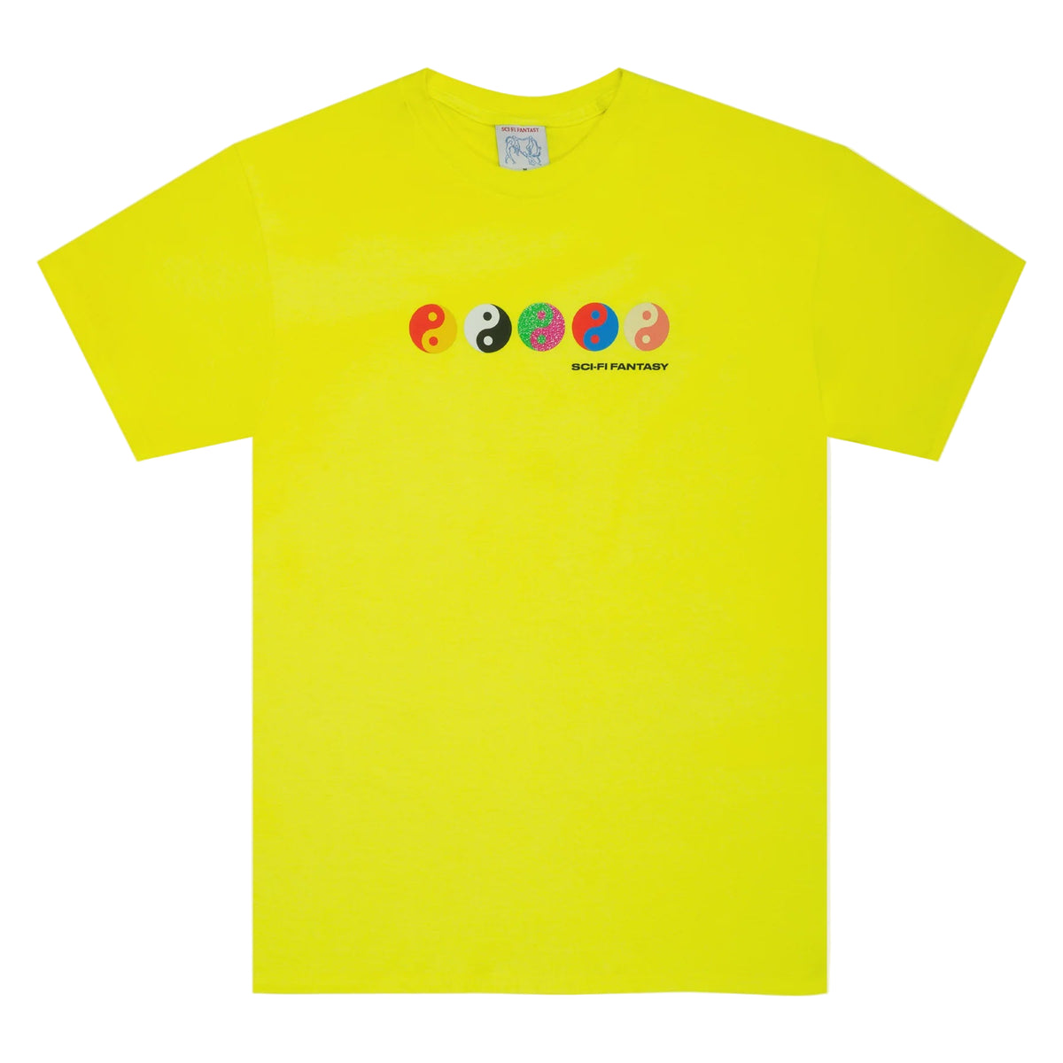 Sci-Fi Fantasy Ying Yang T-Shirt Safety Green Small